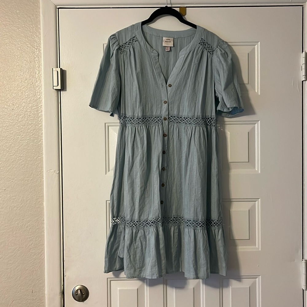 Blue mini dress